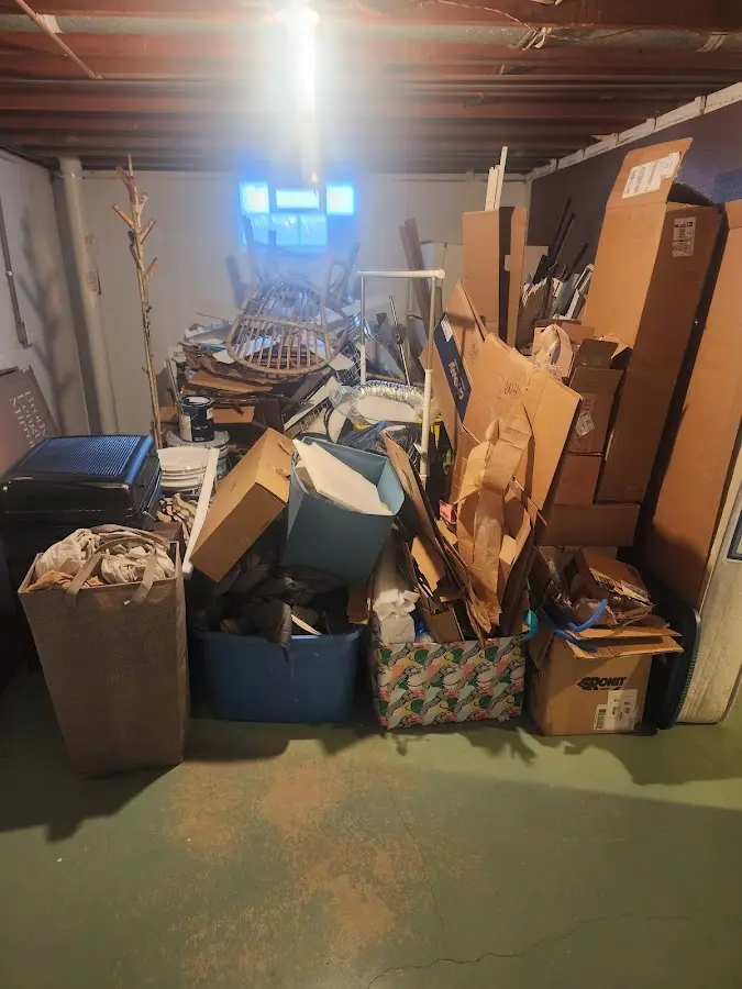 Roll-off dumpster container at job site for 15 Yard Dumpster Rental in Savannah